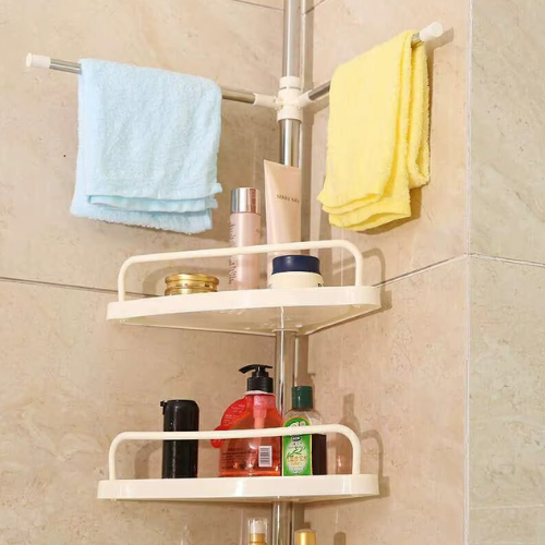 étagère de coin salle de bain