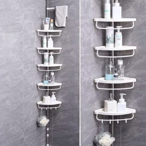 étagère de coin salle de bain