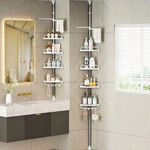 étagère de coin salle de bain